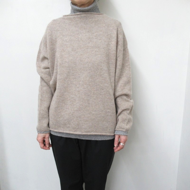 DAYS-sohi- ホールガーメントボトルネックプルオーバー /BE杢32 【日本製】